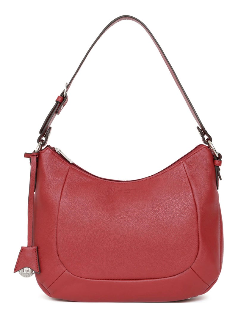 Besace  Cuir CONFORT Rouge foncé - Kiabi