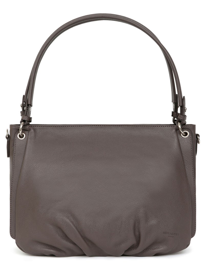 Besace  Cuir CONFORT Taupe - Kiabi