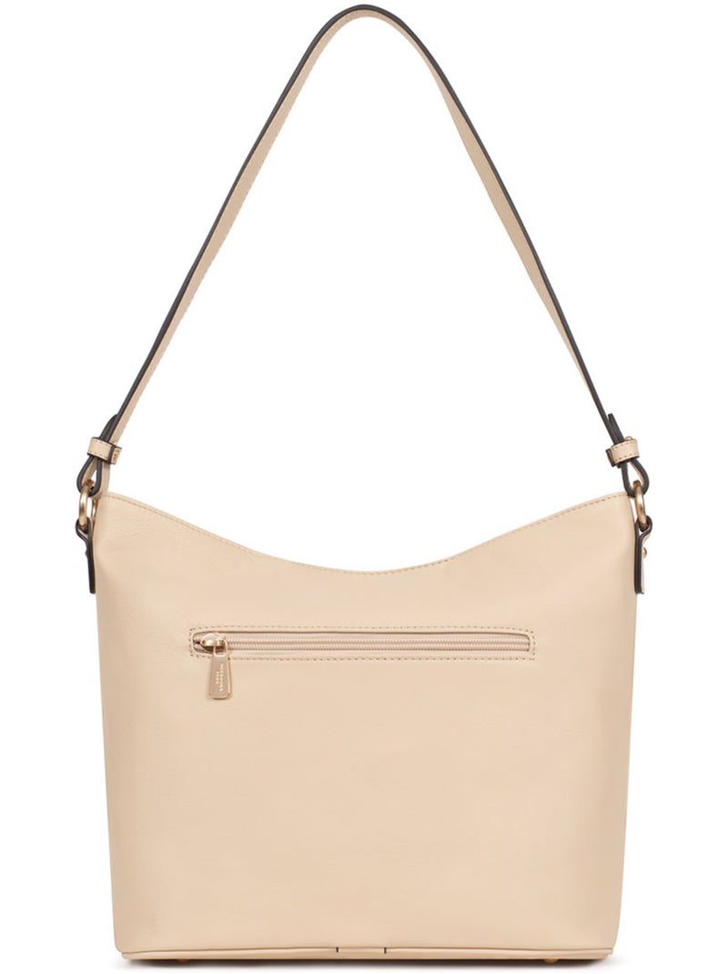 Besace  Cuir de vachette TAIMA Crème - Kiabi
