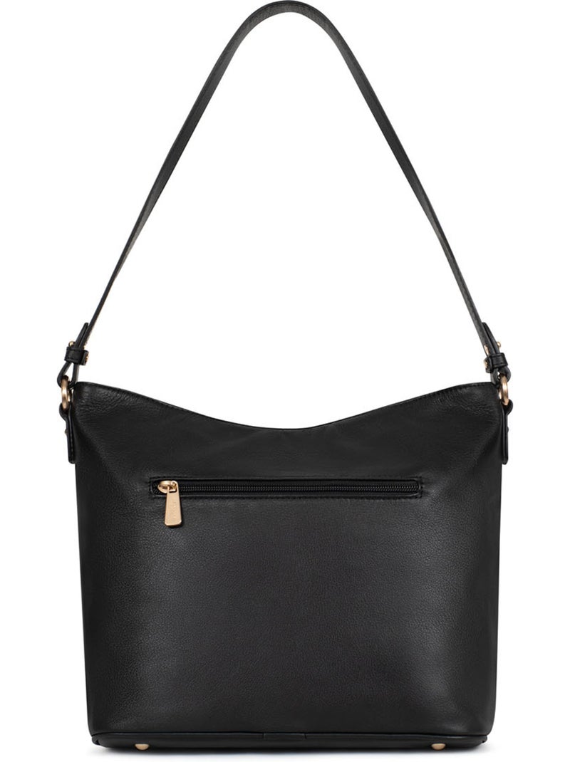 Besace  Cuir de vachette TAIMA Noir - Kiabi