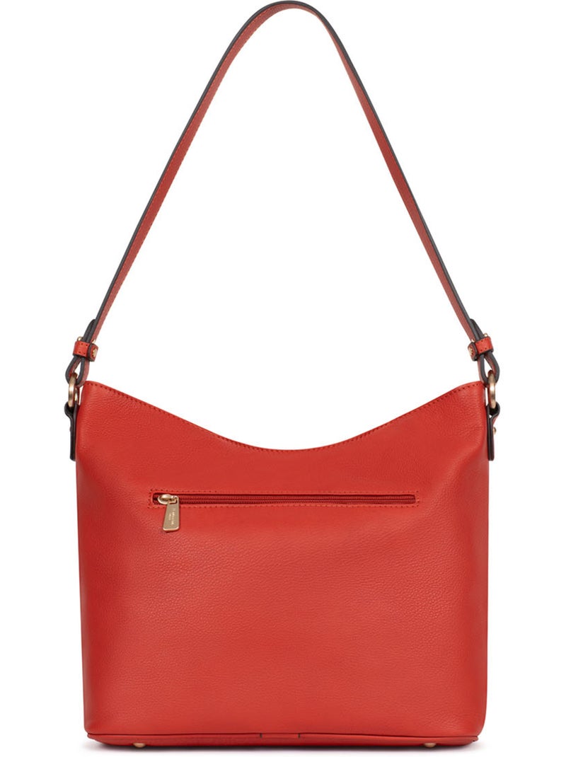 Besace  Cuir de vachette TAIMA Orange - Kiabi