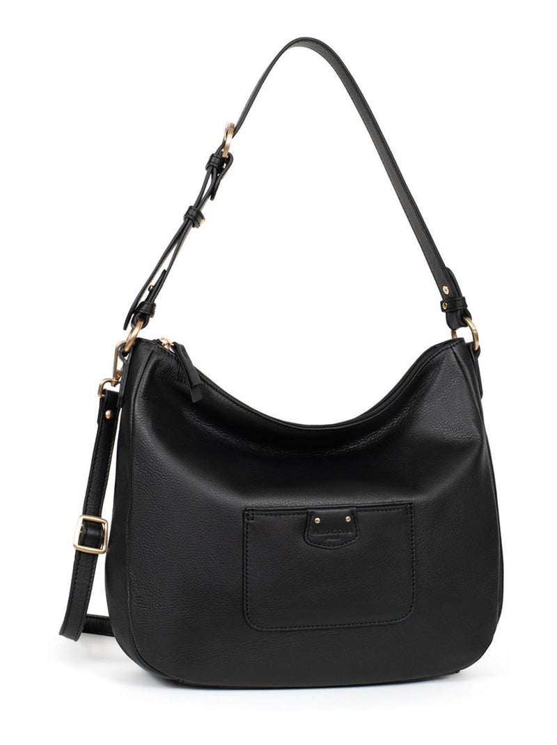 Besace  Cuir PRALINE Noir - Kiabi