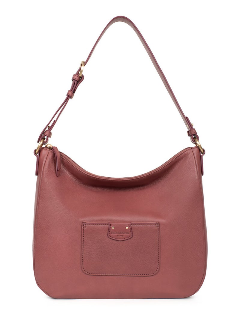 Besace  Cuir PRALINE Violet prune - Kiabi