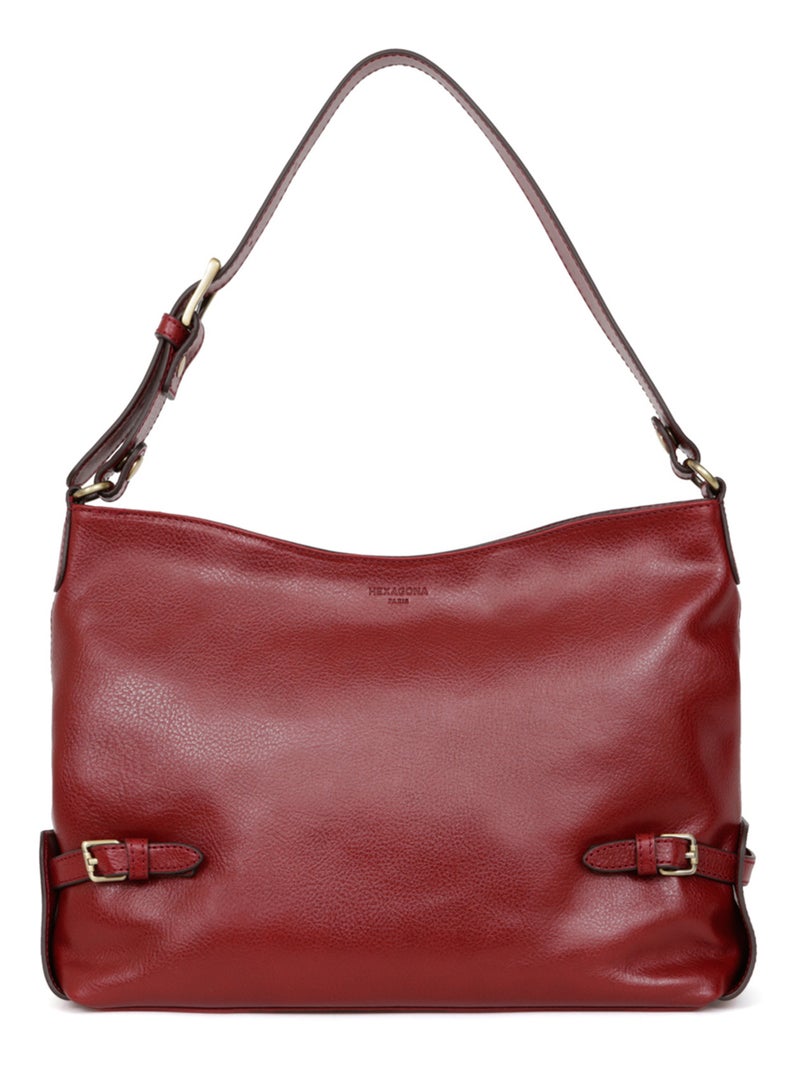 Besace  Cuir RÉPUBLIQUE Rouge carmin - Kiabi