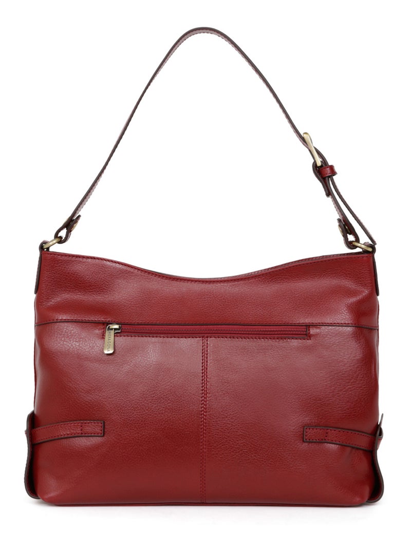 Besace  Cuir RÉPUBLIQUE Rouge carmin - Kiabi