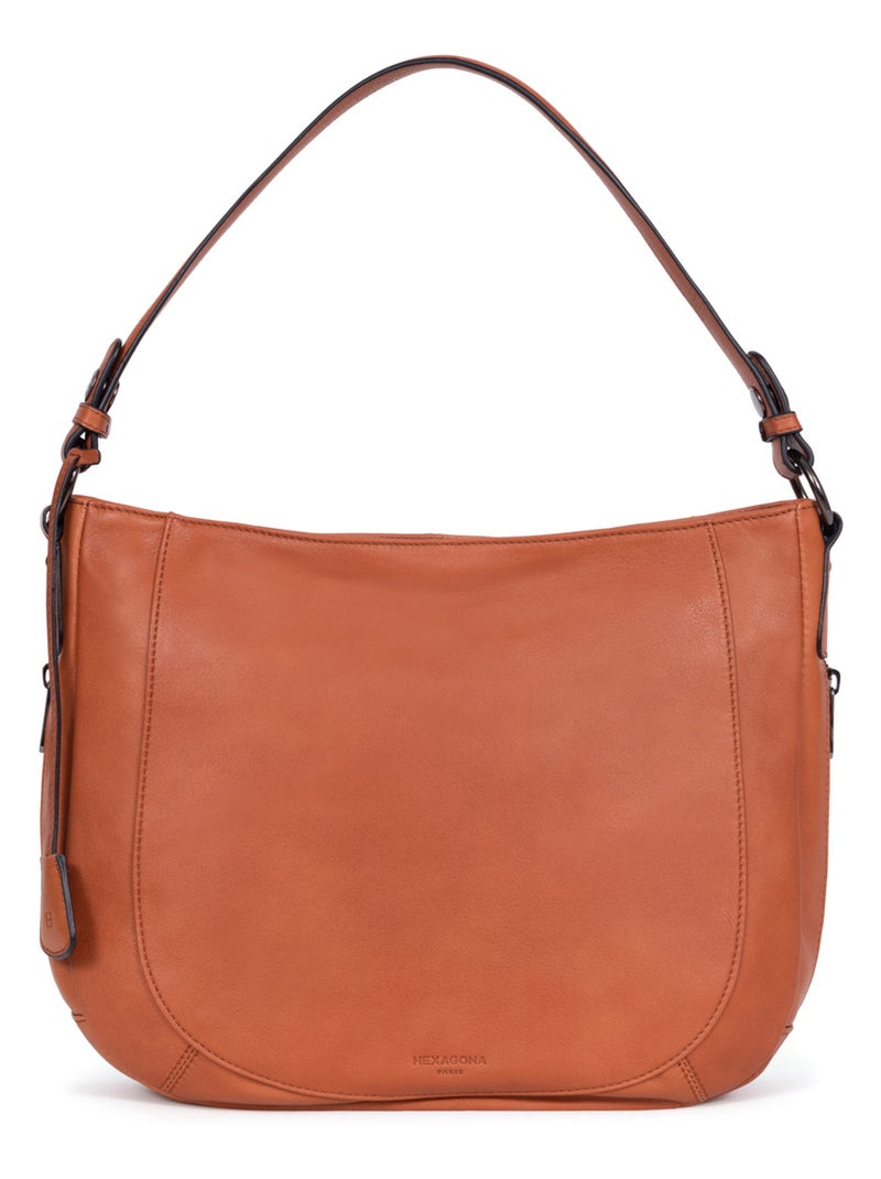 Besace  Cuir SAUVAGE Marron - Kiabi