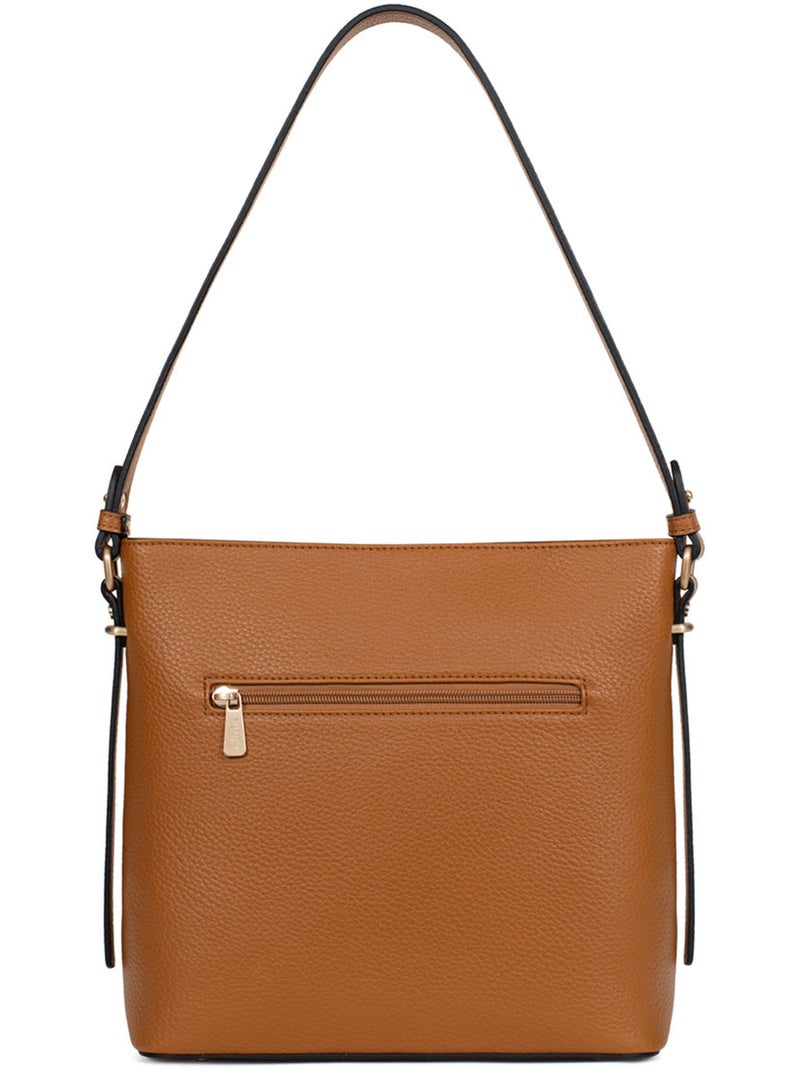 Besace zora hexagona Marron caramel - Kiabi
