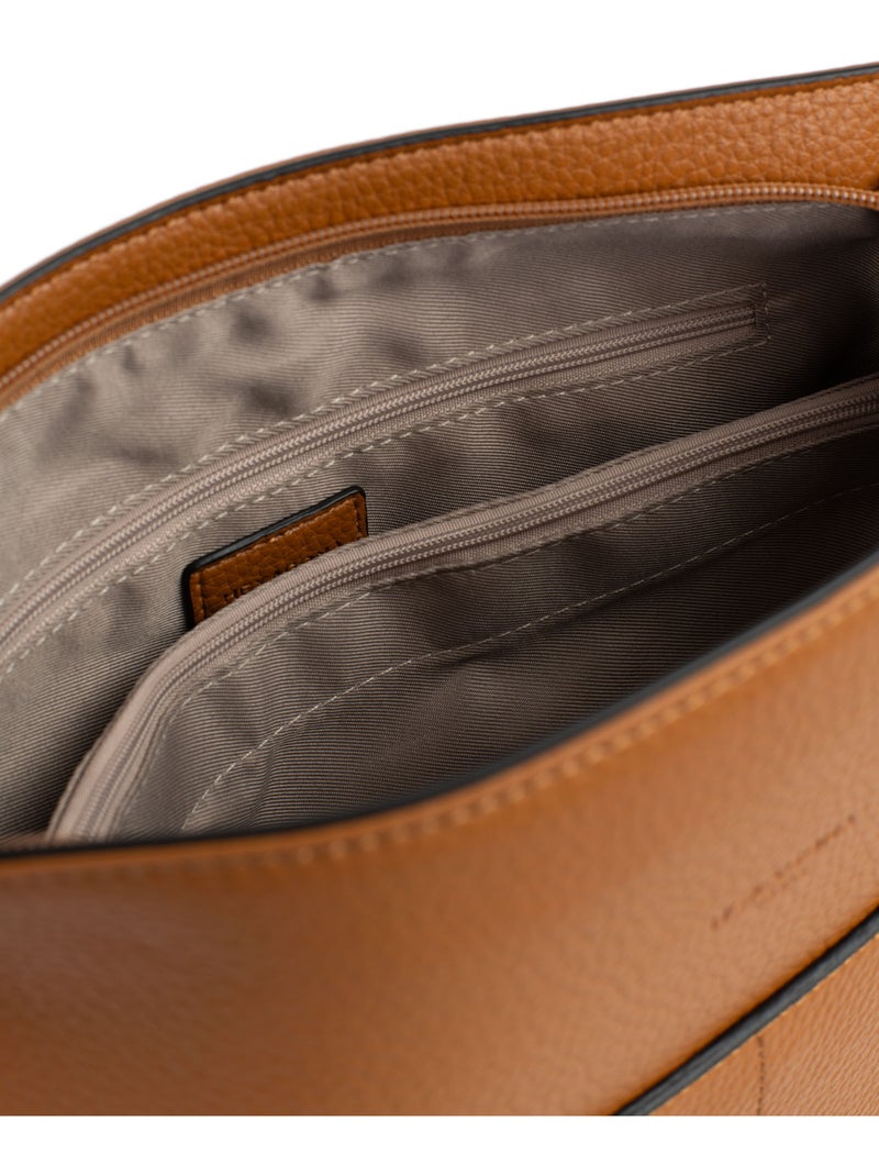 Besace zora hexagona Marron caramel - Kiabi