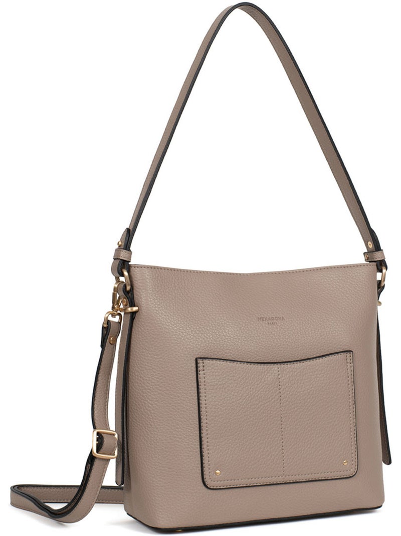 Besace zora hexagona Taupe - Kiabi