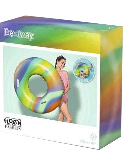 Bestway - Anneau gonflable natation motif/style arc-en-ciel - Kiabi