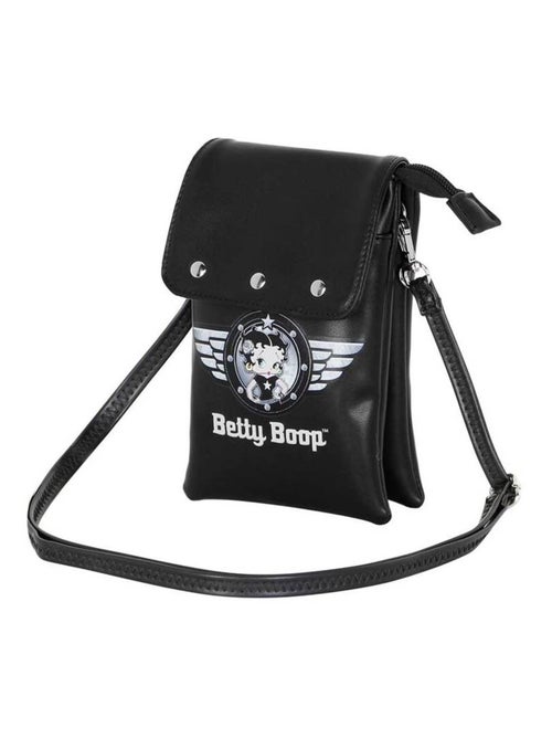Betty Boop Motor Love Sac pour Téléphone Portable, Noir - Kiabi