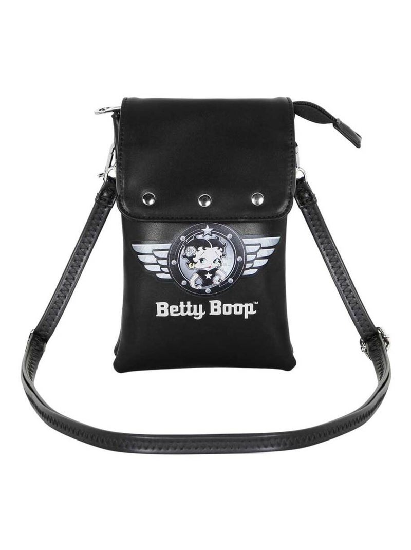 Betty Boop Motor Love Sac pour Téléphone Portable, Noir Noir - Kiabi