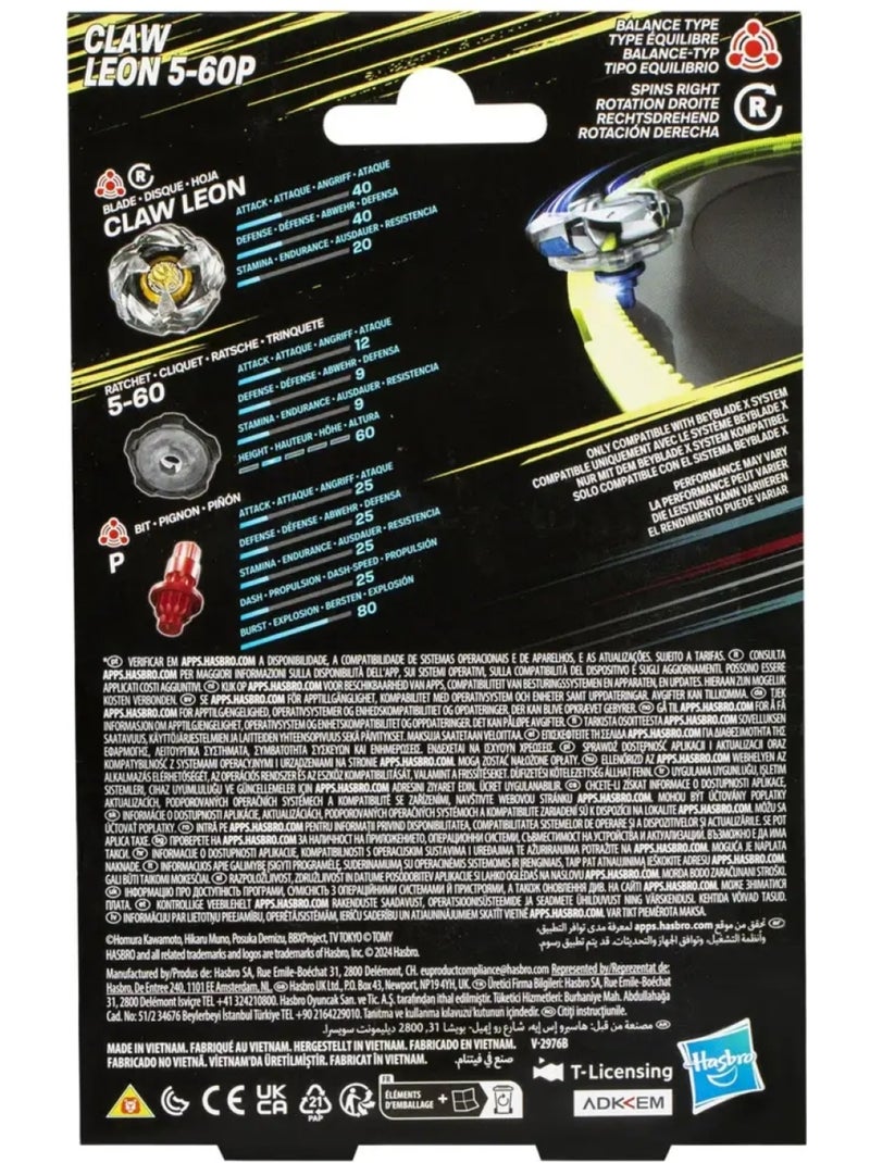 Beyblade X Claw Leon 5-60P Kit de démarrage Multicolore - Kiabi
