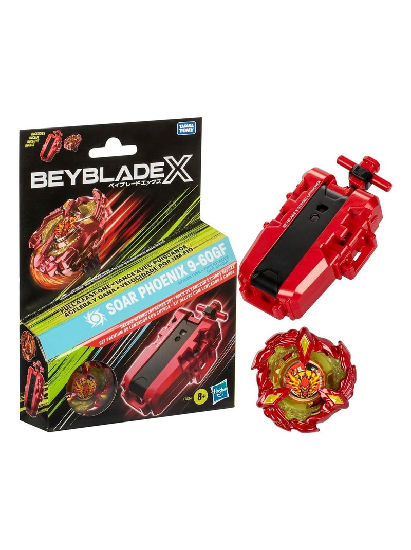 Beyblade X, Pack Soar Phoenix 9-60GF avec Lanceur à Corde Deluxe N/A - Kiabi