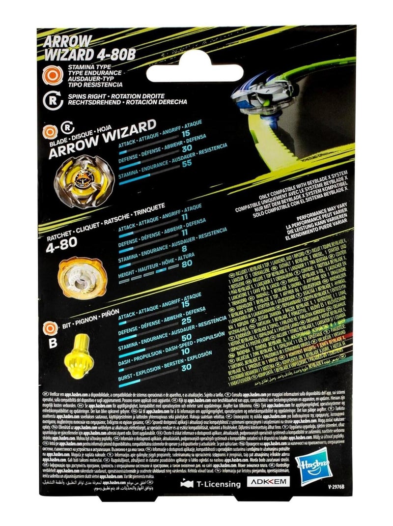 Beyblade X Chain Incendio 5-60HT And Arrow Wizard 4-60N Top Dual Pack Set, Ages