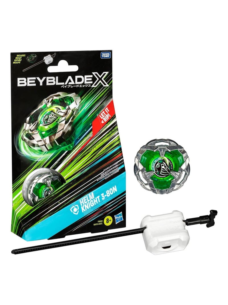 Beyblade X, Starter Pack avec toupie de compétition Helm Knight 3-80N et lanceur N/A - Kiabi