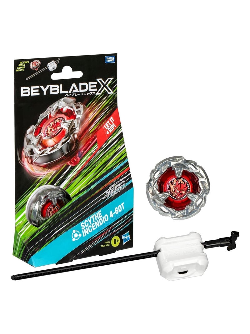 Beyblade X, Starter Pack avec toupie de compétition Scythe Incendio 4-60T et lanceur N/A - Kiabi