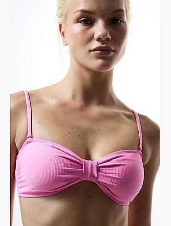 Bia haut de bikini bandeau à nœud penti