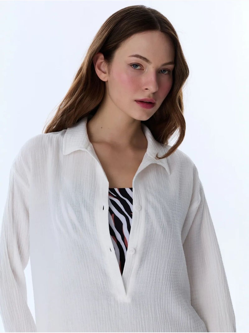 Bia kaftan à manches longues penti Blanc - Kiabi