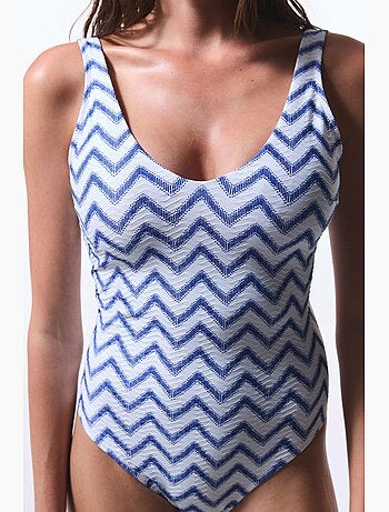 Biana maillot de bain à motif zigzag et coques amovibles penti