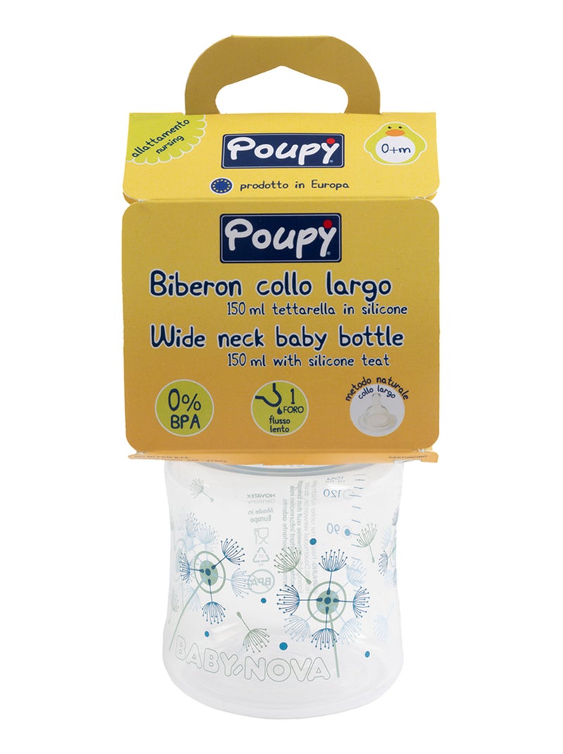 Biberon- Poupy- 150 ml avec tétine en silicone Vert - Kiabi