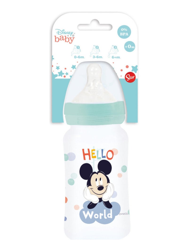 BIBERON 240 ML ANTI-COLLIQUES TETINE DEBIT 3 POSITIONS MICKEY Vert - Kiabi