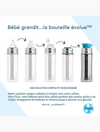 Biberon à bec en inox 325 ml - Aqua