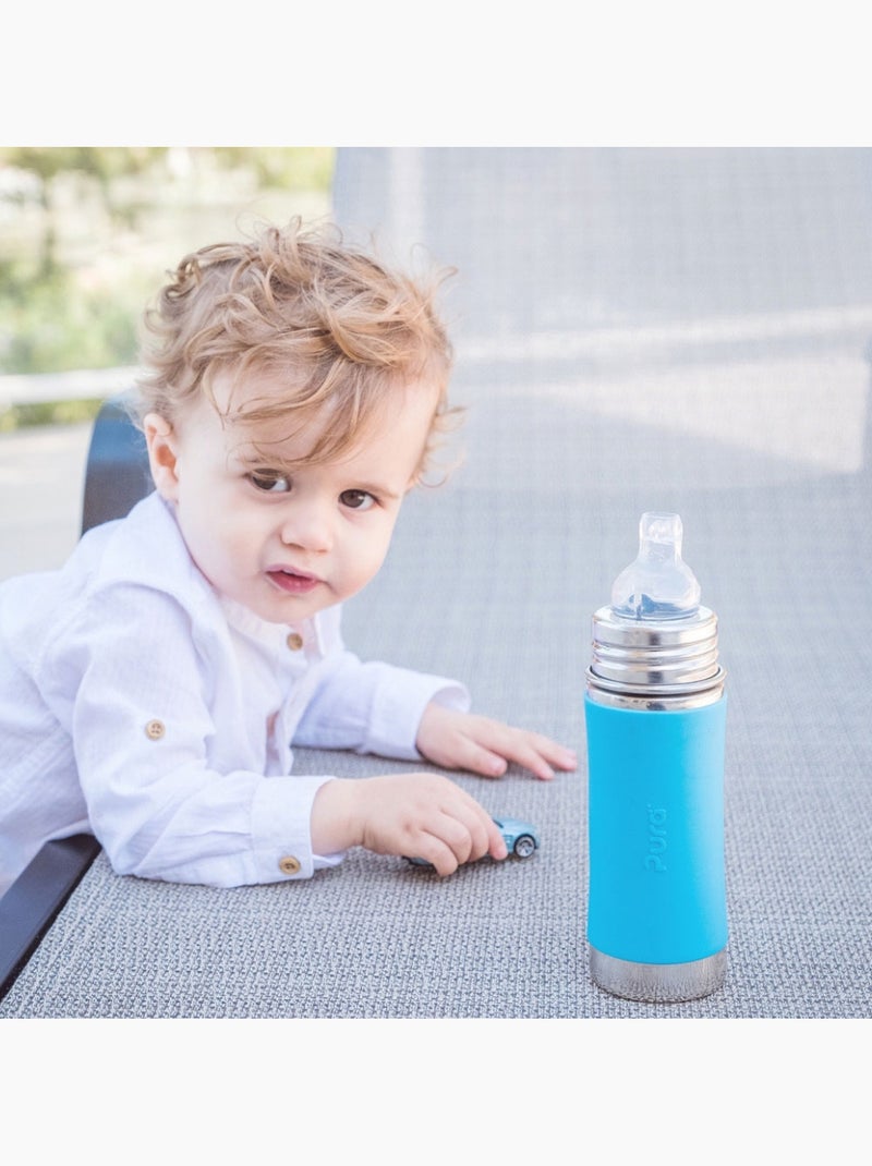 Biberon à bec en inox 325 ml - aqua Bleu - Kiabi