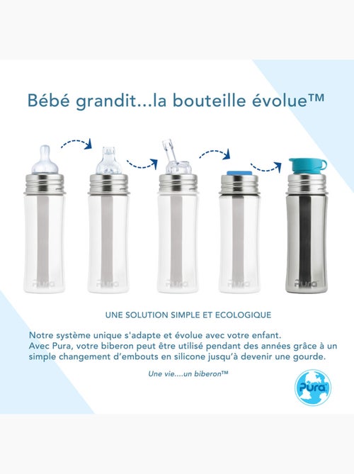 Biberon à bec en inox 325 ml - aqua - Kiabi Biberon à bec en inox 325 ml - aqua - Kiabi