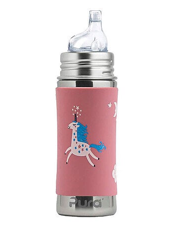 Biberon à bec en inox 325 ml - Licorne