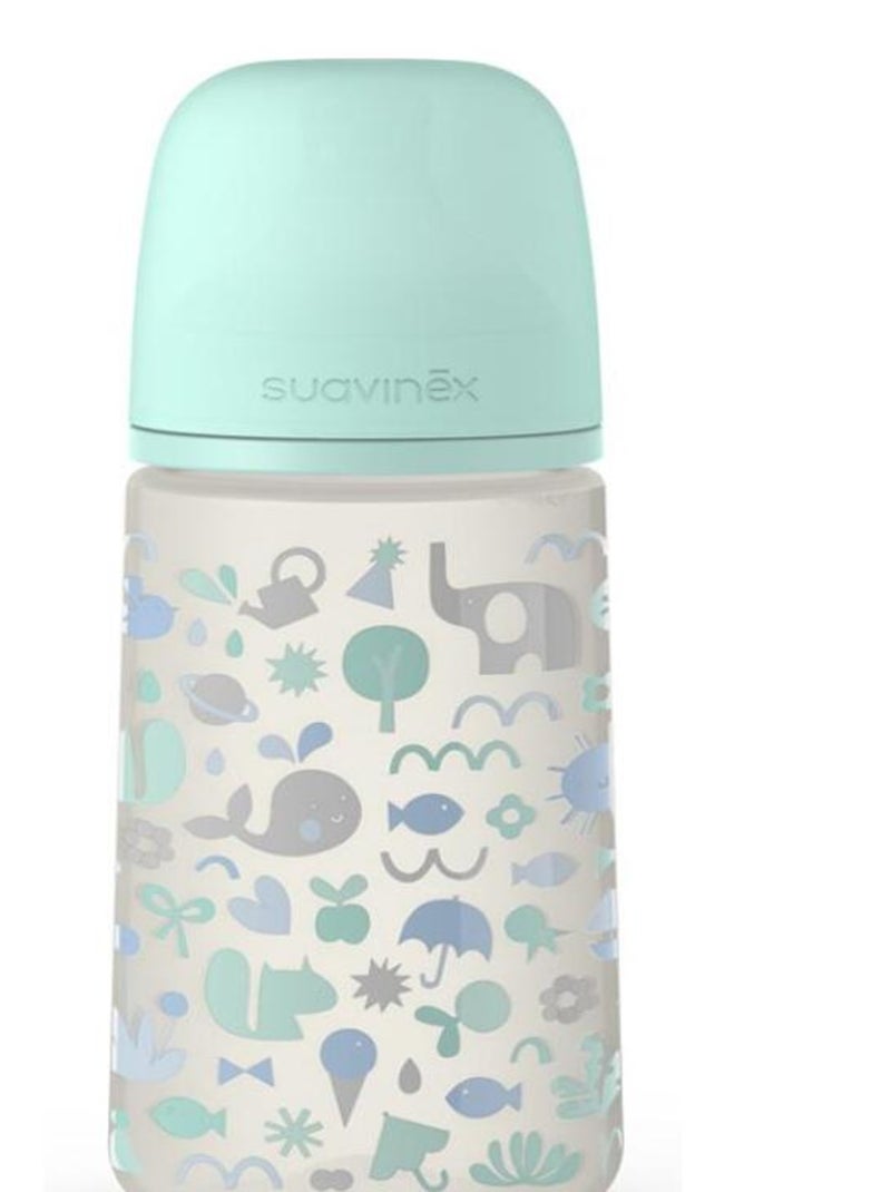 Biberon Avec Tétine Symétrique Sx Pro M Mémories Aigue-marine (270 Ml) Bleu - Kiabi