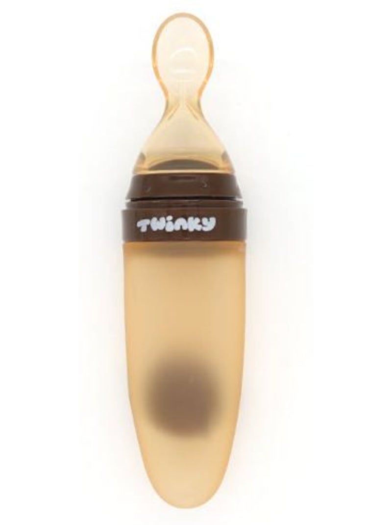 Biberon cuillère - cuillère-pipette 2-en-1 - ppu silicone - twinky Marron - Kiabi