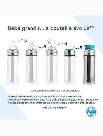 Biberon en inox 325 ml - mint
