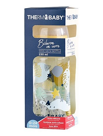 Biberon en verre 230 ml Système anti-colique Débit moyen