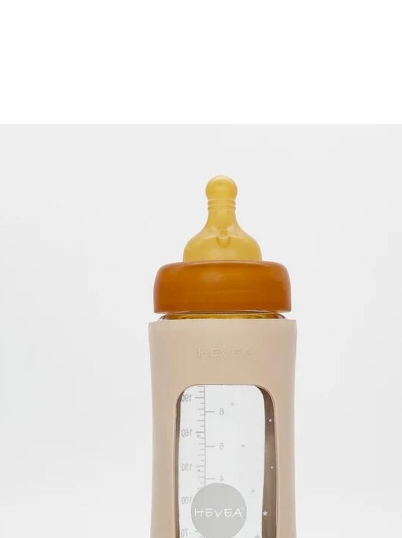 Biberon en verre avec housse de protection - Sand - 250 ml Beige - Kiabi