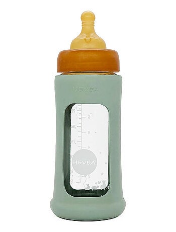 Biberon en verre avec housse de protection - Seafoam Blue - 250 ml