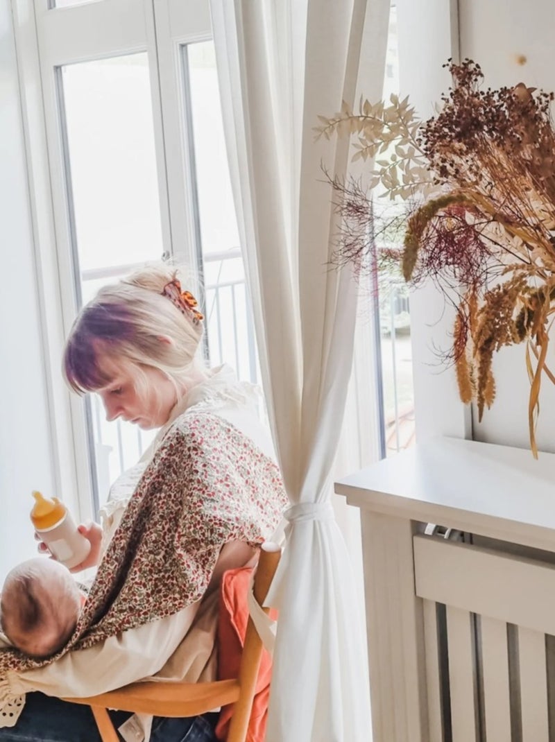 Biberon en verre zéro plastique avec housse de protection - Pack unitaire / 0+ mois Beige - Kiabi