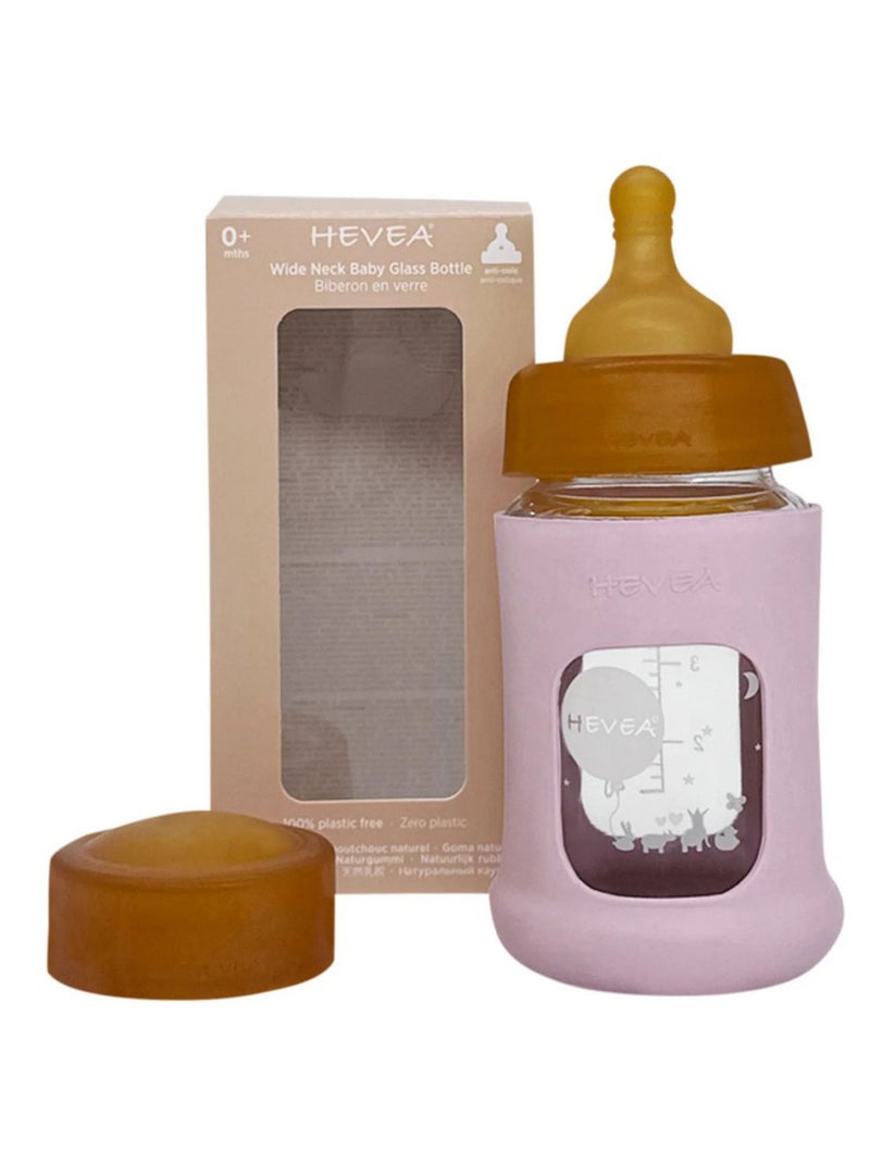 Biberon en verre zéro plastique avec housse de protection - Pack unitaire Rose - Kiabi