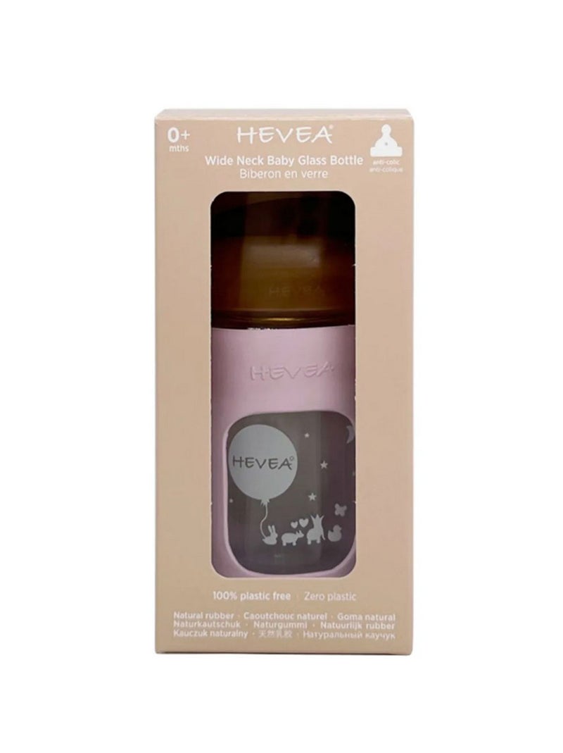 Biberon en verre zéro plastique avec housse de protection - Pack unitaire Rose - Kiabi
