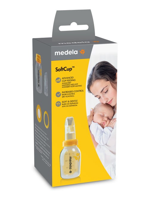 Biberon-tasse medela softcup 80 ml - embout buccal souple en silicone, écoulement contrôlé - Kiabi