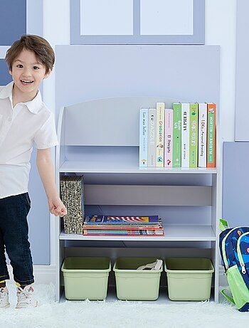 Bibliothèque 3 étagères pour enfants
