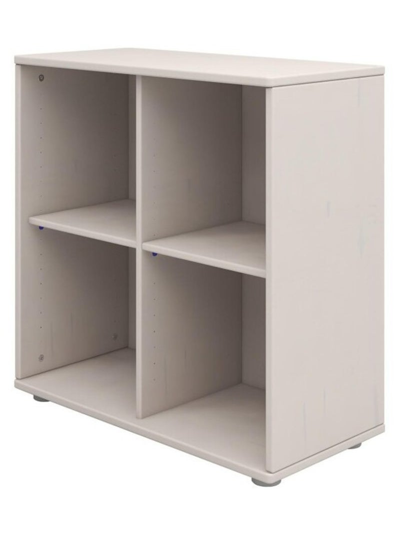 Bibliothèque 4 compartiments Gris - Kiabi