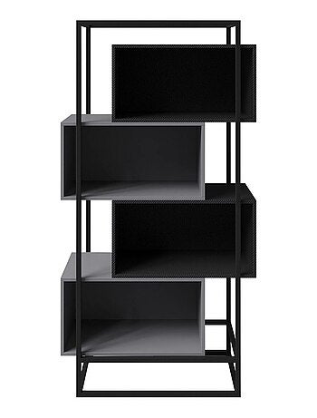 Bibliothèque à 4 compartiments ouverts - cadre métallique 'Roba' - Minecraft