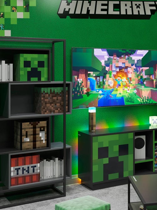 Bibliothèque à 4 compartiments ouverts - cadre métallique 'Roba' - Minecraft - Kiabi