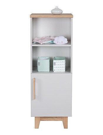 Bibliothèque colonne pour chambre d'enfant - Meuble de rangement porte 2 niches 'Roba caro'