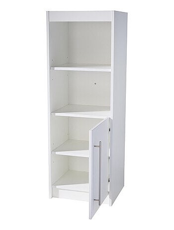 Bibliothèque colonne pour chambre d'enfant - Meuble de rangement porte 2 niches 'Roba maren'