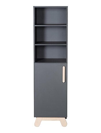 Bibliothèque colonne pour chambre d'enfant - Meuble de rangement porte 3 niches 'Roba Jara'