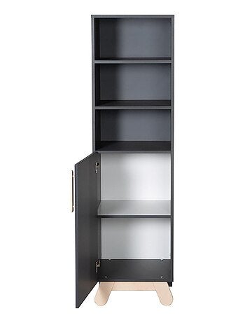 Bibliothèque colonne pour chambre d'enfant - Meuble de rangement porte 3 niches 'Roba Jara'
