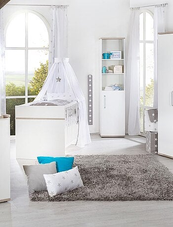 Bibliothèque colonne pour chambre d'enfant - Meuble de rangement porte 3 niches 'Roba moritz'