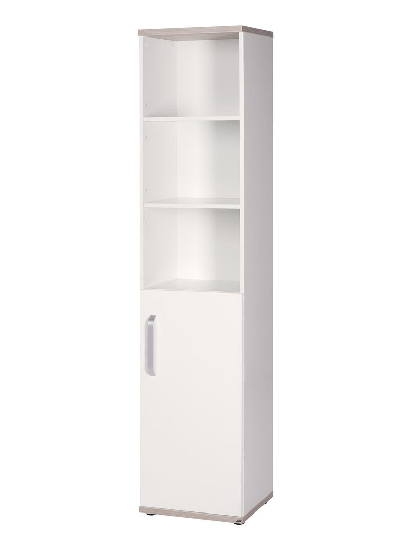 Bibliothèque colonne pour chambre d'enfant - Meuble de rangement porte 3 niches 'Roba moritz' Blanc - Kiabi